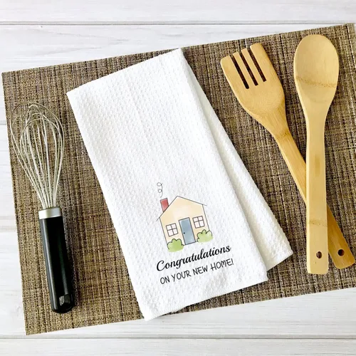 Vista 5 de ZJXHPO Toalla de cocina para el hogar, felicitaciones por tu nuevo hogar, toalla de cocina, regalo de inauguración de la casa, regalo