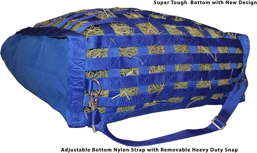 Vista 2 de Derby Originals - Bolsa de heno para caballos con alimentación lenta, parte inferior súper resistente con 6 meses de garantía Negro