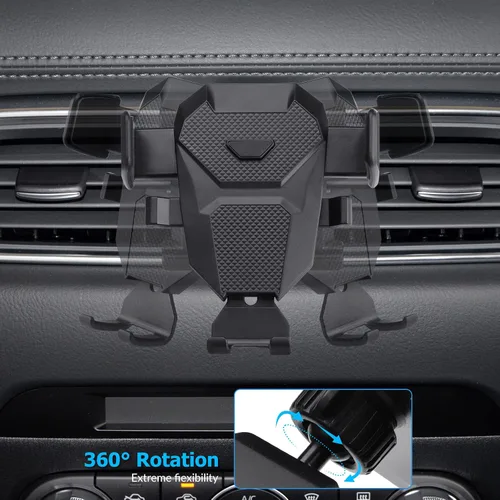 Vista 2 de Soporte de teléfono de coche para Mazda CX-5 accesorios 2023-2022, 2023, compatible con teléfonos inteligentes de 4.5-7.5 pulgadas, color negro