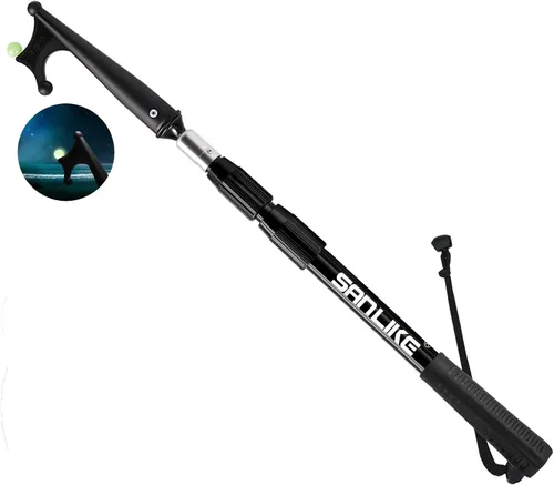 Vista 9 de SANLIKE Telescoping Boat Hook for Docking, Floating Fiberglass Dock Hook with Luminous Bead, Twist-Lock Extension Pole, Non-Slip Handle, Rustproof