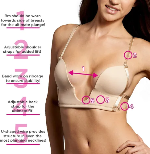 Vista 5 de Maidenform Sujetador de escote profundo de talla grande para mujer