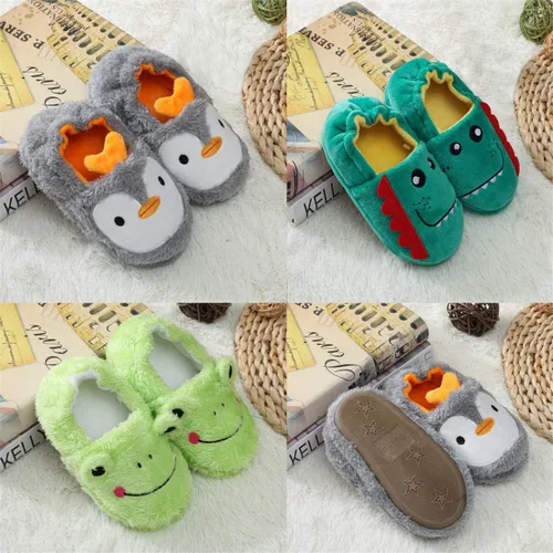Vista 6 de 2-9Y Niño Niños Niños Niñas Invierno Caliente Inicio Zapatillas Interior Exterior Antideslizante Dibujos Animados Todo Incluido Zapatilla