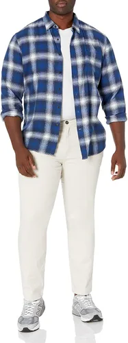 Vista 5 de Tienda Essentials - Camisa de franela para hombre de ajuste delgado y manga larga