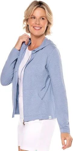 Vista 11 de Sudadera con capucha para la costa, de Coolibar, para mujer, UPF 50+, protege del sol