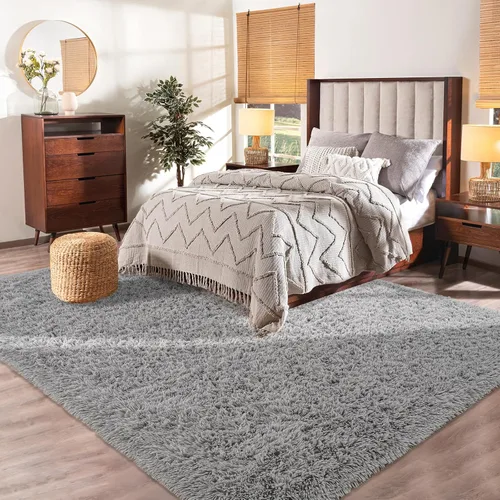 Vista 55 de Softlife Alfombra naranja para dormitorio, alfombra de felpa esponjosa para sala de estar para niñas, alfombra lanuda para niños, alfombra suave