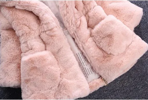 Vista 4 de Mallimoda - Chaqueta de forro polar con capucha para niñas