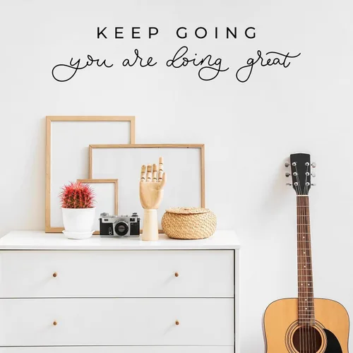 Vista 4 de Zonon 5 Hojas de Vinilo Adhesivos de Pared con Citas Inspiradoras, Calcomanías Despegables y Autoadhesivas, Calcomanías de Pared Motivacionales