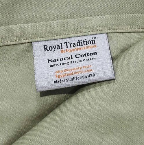Vista 4 de Royal Tradition Juego de sábanas de satén de algodón de perfil bajo (7-10 pulgadas), tamaño individual, azul, ropa de cama de 3 piezas, fabricado