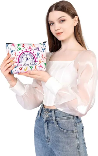 Vista 5 de WSNANG Baton Twirler Bolsa de cosméticos Live Love Twirler Bolsa de maquillaje Twirler Regalo para mamá Regalo de Baton Girando Regalo Gimnasta