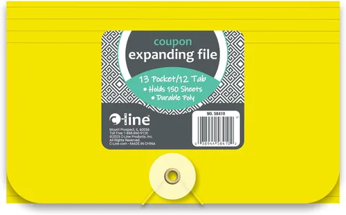 Vista 8 de C-Line 13-Pocket Expanding File, Coupon Size, 1 Expanding File, Color May Vary (58410-DS)