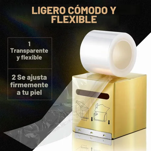 Vista 5 de Teling 8 Rolls Desechable Ceja Tatuaje Plástico Envoltura Transparente