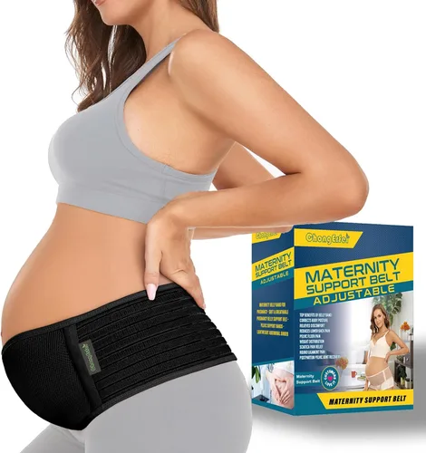 Vista 7 de ChongErfei Pregnancy Belly Band Maternity Belt Back Support Beige