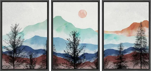 Vista 58 de MUDECOR Lienzo enmarcado para pared, juego de arte de ramo de flores de vida muerta de Marie Frosch, naturaleza, desierto, ilustración, arte