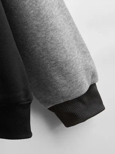 Vista 3 de GORGLITTER Sudadera con capucha y cremallera para hombre, con bloques de color, manga larga, con bolsillos