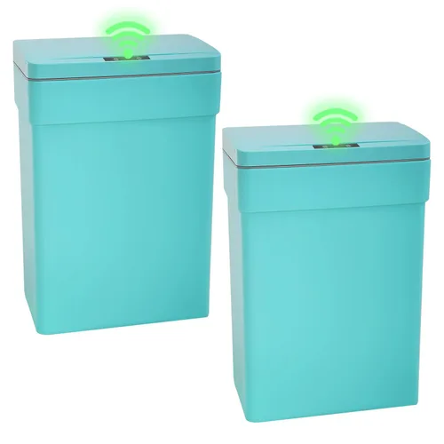 Vista 16 de PayLessHere Basurero de 13 galones / 50 L con tapa, cubo de basura de plástico para cocina, basurero automático sin tacto con sensor de movimiento