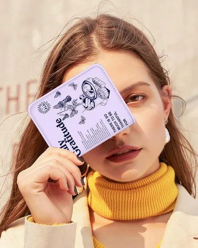Vista 6 de Bistup Cartera de órgano, 2-mariposa púrpura, Mujer
