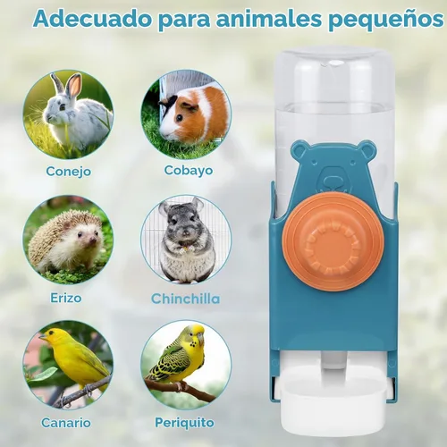 Vista 6 de Kenond 17oz Bird Water Dispenser, Guinea Pig Water Bottle No Drip
