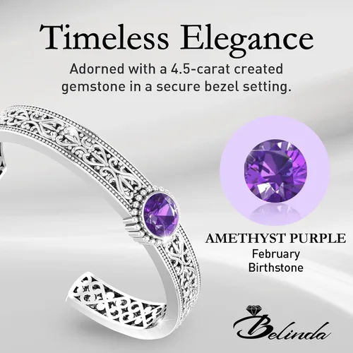 Vista 4 de Pulsera de plata de ley 925 para mujer, estilo retro, ajustable, estilo bohemio, elegante, estilo vintage, gitana balinesa, joyería fina, 4.5
