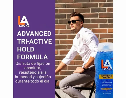 Vista 5 de L.A. Looks Sport Xtreme Hold Gel Hold Level 10+, 20 onzas (paquete de 6)