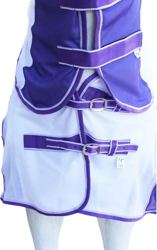 Vista 3 de CHALLENGER 84 "caballo Scrim verano primavera flujo de aire malla Flysheet cuello blanco púrpura 73154