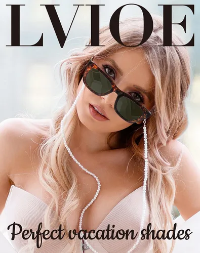 Vista 3 de LVIOE Gafas de sol polarizadas cuadradas vintage para mujer, clásicas, de moda, UV400, marco de acetato LS8080