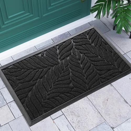 Vista 13 de Yimobra Tapete para puerta delantera para interiores y exteriores, 29.5 x 17 pulgadas, impermeable, para todas las estaciones, para entrada