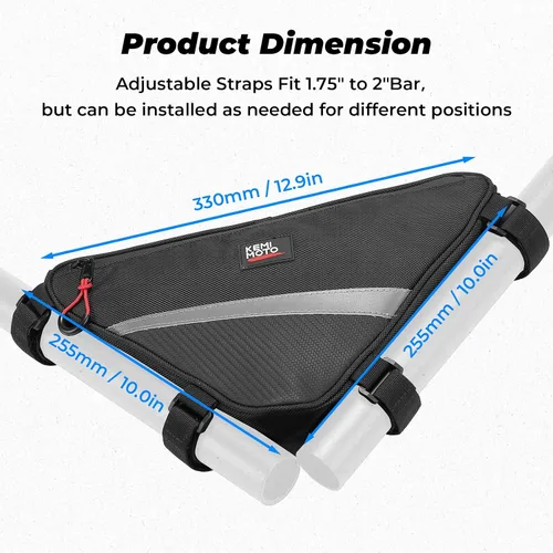 Vista 9 de Bolsa de almacenamiento triangular para barra de protección KEMIMOTO UTV, bolsa universal resistente al agua para techo/puerta/reposabrazos lateral