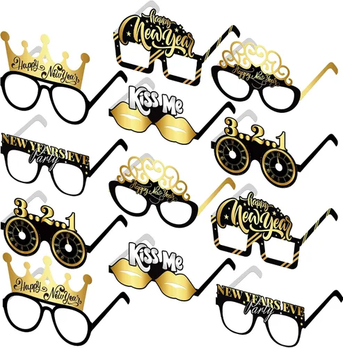 Vista 8 de KatchOn, Gafas de Año Nuevo 2025 – Paquete de 12 Gafas de Feliz Año Nuevo 2025, decoraciones de Año Nuevo 2025 Gafas de Año Nuevo 2025