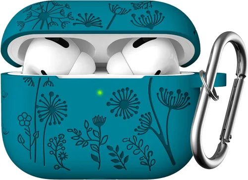 Vista 28 de Lerobo - Funda para AirPods Pro 2, funda de silicona suave con llavero para mujer
