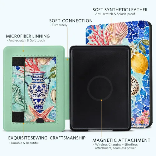 Vista 3 de CoBak Funda para Kindle Paperwhite de 7" de 12ª generación 2024 y Kindle Costa Amalfi