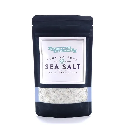 Vista 7 de FLORIDA PURE Sal marina de pimienta habanero – Sal marina picante, más de 80 minerales, natural, sin refinar, sin yodar, para hornear, cocinar