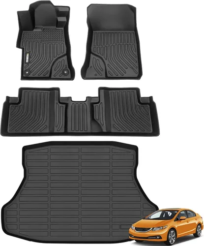 Vista 193 de Tapetes de piso para todo clima y forro de carga con respaldo para Chevrolet Suburban de 7 asientos 2021-2025 / GMC Yukon XL de 7 asientos