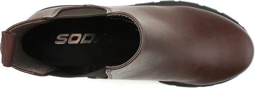 Vista 5 de Soda Pioneer - Botines Chelsea de tacón bajo para mujer, con doble elástico