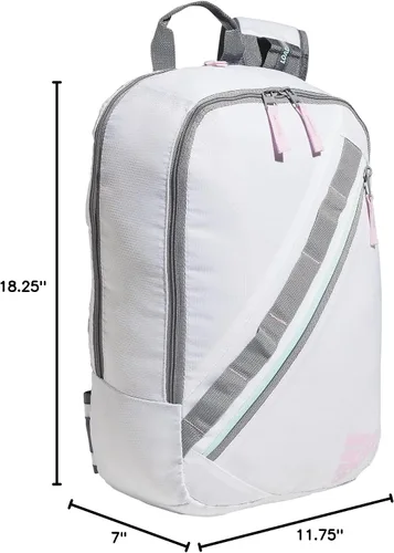 Vista 8 de adidas Mochila Prime Sling unisex para adultos, BlancoGrisOrquídea Fusión Púrpura, Prime Sling - Mochila cruzada de una sola correa