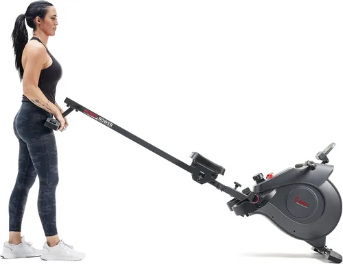 Vista 12 de Sunny Health & Fitness Smart Magnetic Rowing Machine with Extra Long Rail