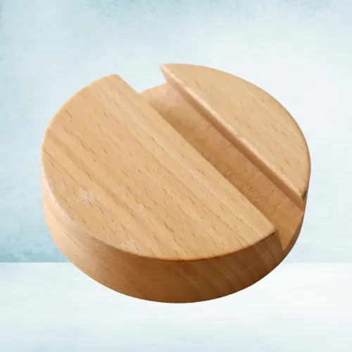 Vista 9 de Cabilock Soporte de madera para teléfono móvil, base redonda, soporte de escritorio para teléfono celular, compatible con teléfonos inteligentes