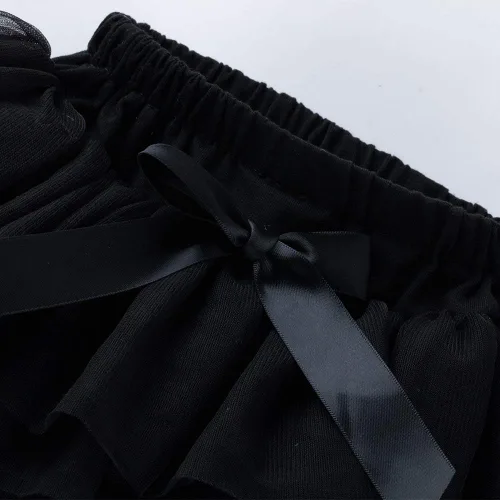 Vista 4 de Anbaby Falda tutú suave para bebés y niñas pequeñas con volantes