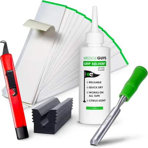 Vista 10 de Wedge Guys Golf Grip Kits for Regripping Golf Clubs - Professional Quality - Options Include Hook Blade, 15 or 30 Tape Strips, 5 or 8 oz Solvent