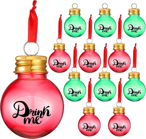 Vista 12 de Bolas de adornos de plástico transparente para Navidad, árbol rellenable de plástico, adornos colgantes para botella de agua, bombillas para Plata