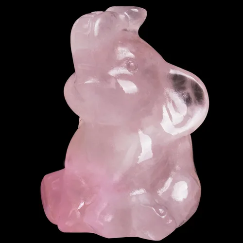 Vista 10 de Figura de elefante de fluorita tallada a mano, Feng Shui, regalo para amor, armonía, accesorios de escritorio, regalos para mujeres, adorable