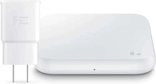 Vista 2 de SAMSUNG Cargador inalámbrico con almohadilla de carga rápida (2021), compatible universalmente con teléfonos habilitados para Qi