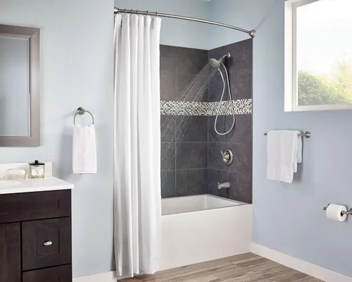 Vista 5 de Moen DN6886BN Sage – Anillo para toallas de baño con un poste, níquel cepillado resistente a manchas