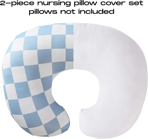 Vista 5 de Paquete de 2 fundas de almohada de lactancia, fundas de almohada elásticas ultrasuaves para lactancia materna para bebés, niños y niñas, se adapta a