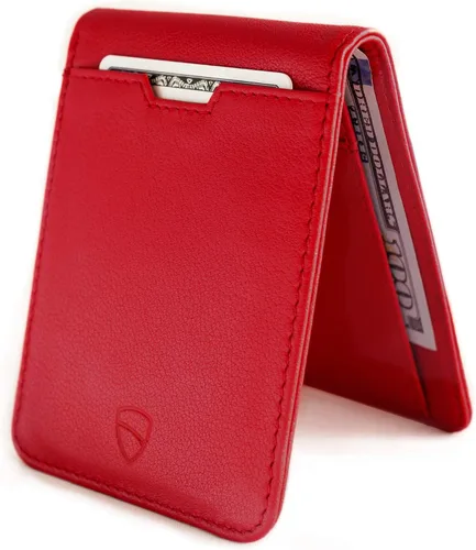 Vista 10 de Vaultskin MANHATTAN - Billetera de piel con bloqueo RFID para hombre, diseño fino, plegable, con ranuras para tarjetas, bolsillo frontal, contiene 9