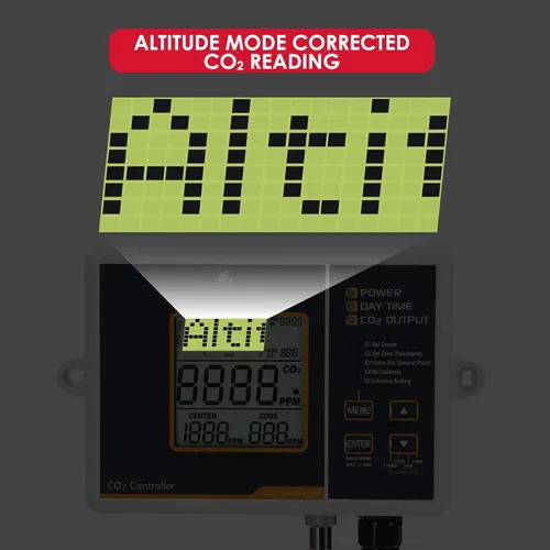 Vista 5 de Controlador de CO2 con sensor de CO2 NDIR con cable, controlador de dióxido de carbono enchufable, el monitor de CO2 puede adaptarse con regulador