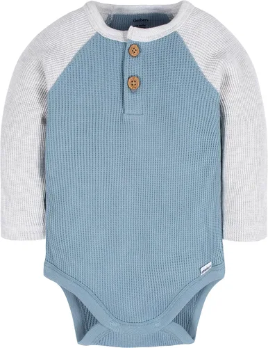 Vista 3 de Gerber Paquete de 2 mamelucos Henley de manga larga para bebé niño