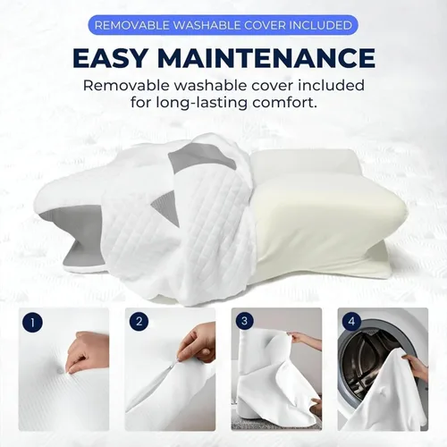 Vista 6 de Almohada cervical ergonómica - Almohada cervical de espuma viscoelástica Negro