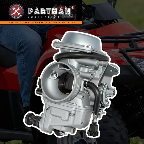 Vista 6 de Partman Carburador TRX350 apto para Honda Rancher 350 TRX350ES TRX350FE TRX350FMTE TRX350TM 2000-2006 Carb con válvula de gasolina válvula Petcock
