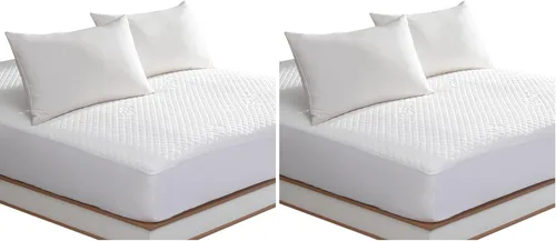Vista 9 de Protección de colchón impermeable tamaño Twin para cama, funda de colchón acolchada con bolsillo profundo de hasta 15 pulgadas