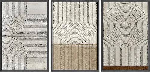 Vista 63 de SIGNWIN Lienzo enmarcado para pared, juego de arte neutro de bosque brumoso, ilustraciones en tono tierra, arte moderno, decorativo, bohemio